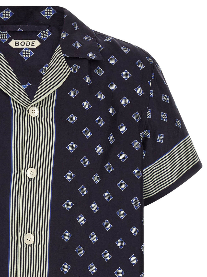 Navy Blue Printed Shirt 2