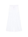 White Straight Flat Front Pant 1