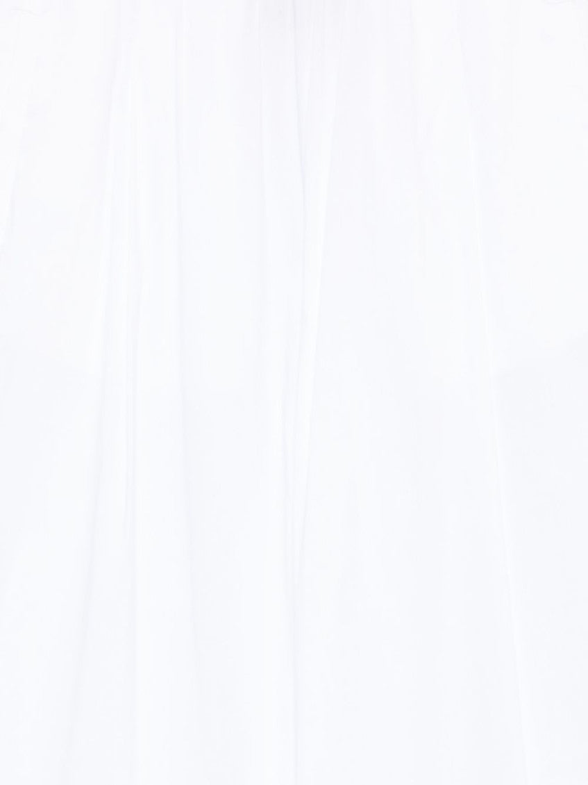 White Straight Flat Front Pant 3