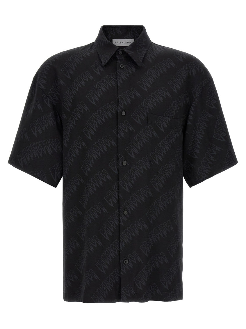 Black Printed Logo Shirt 1