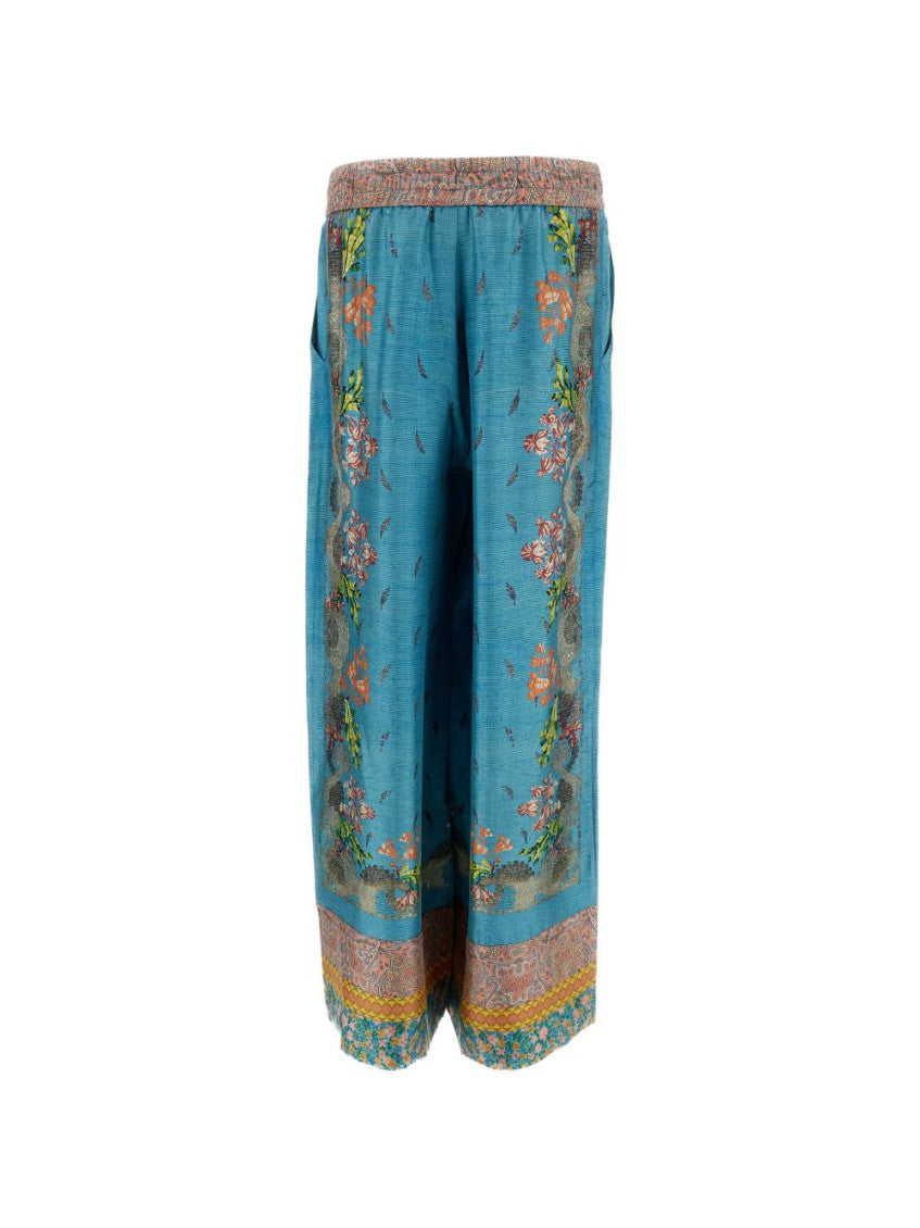 Sky Blue Relaxed Printed Pant 2