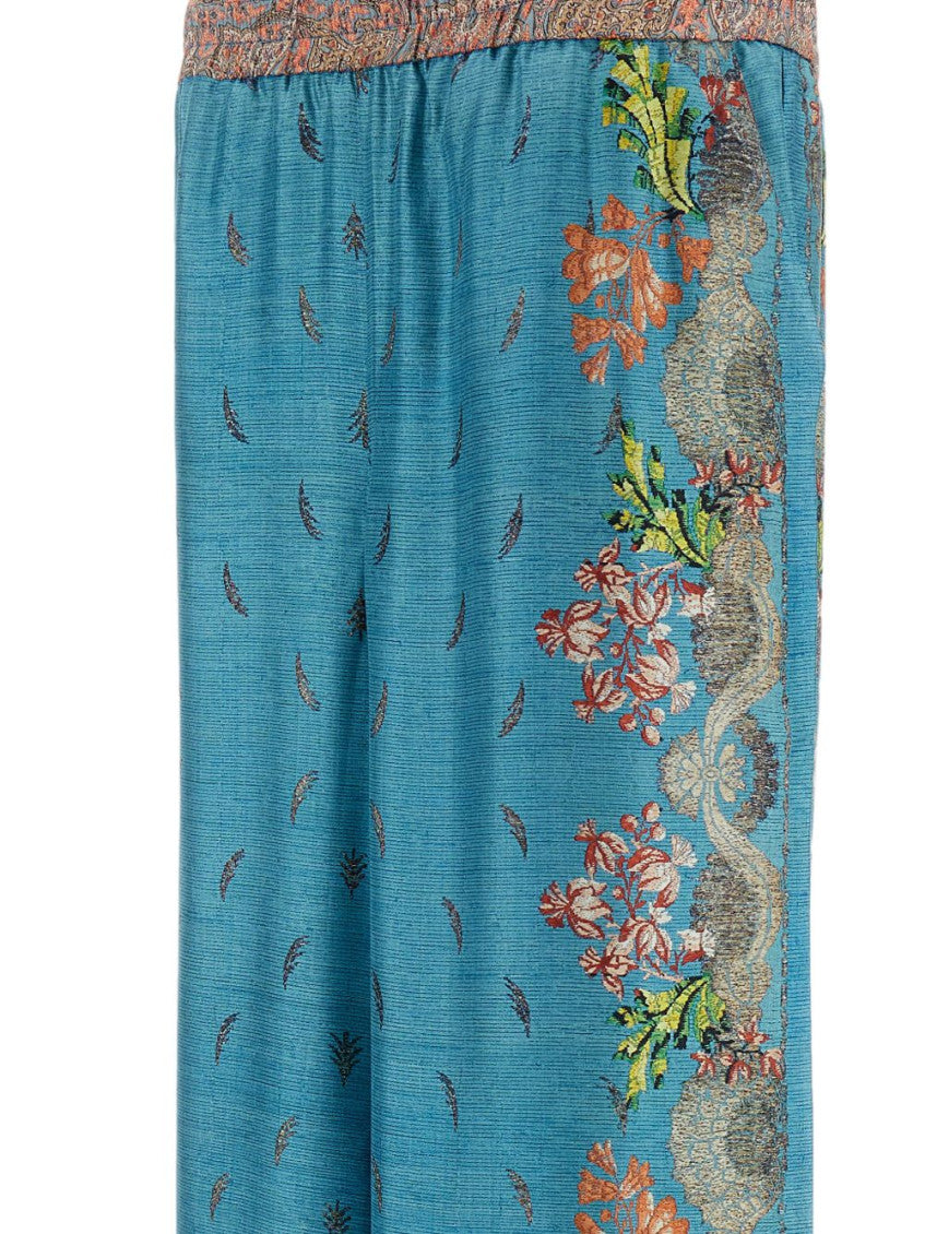 Sky Blue Relaxed Printed Pant 3