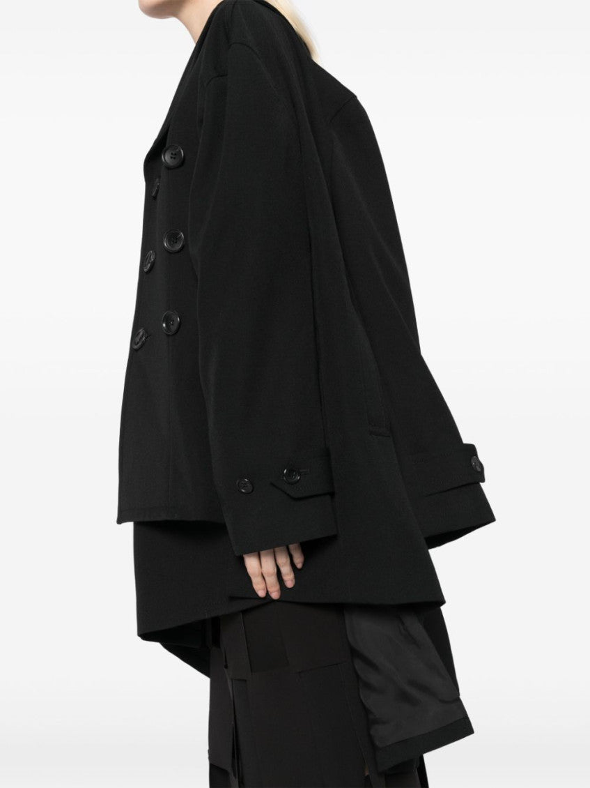 Black asymmetric Coat 2