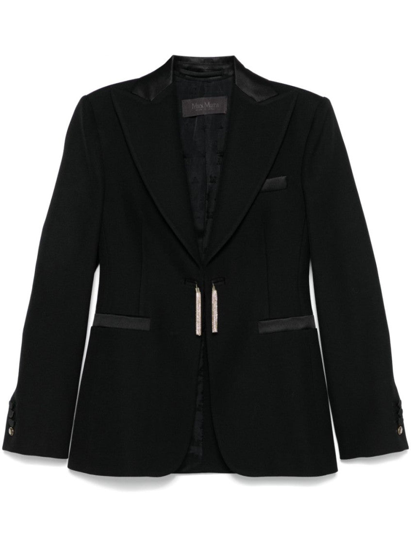 Black tassel-detail blazer 1