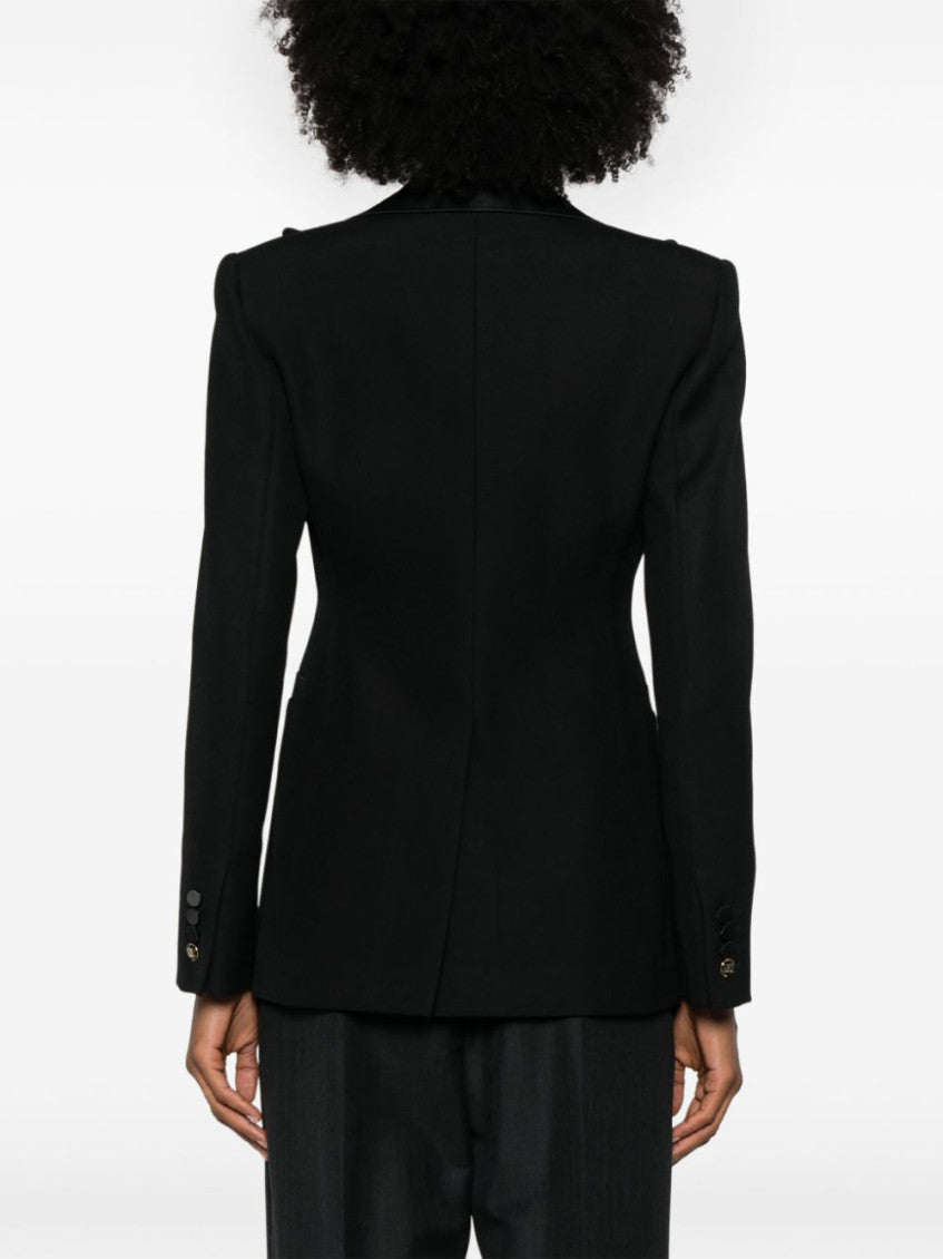 Black tassel-detail blazer 2