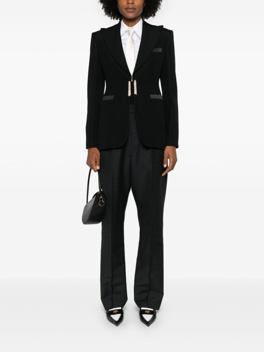 Black tassel-detail blazer 3
