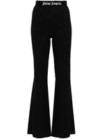 Black logo-tape trousers 1