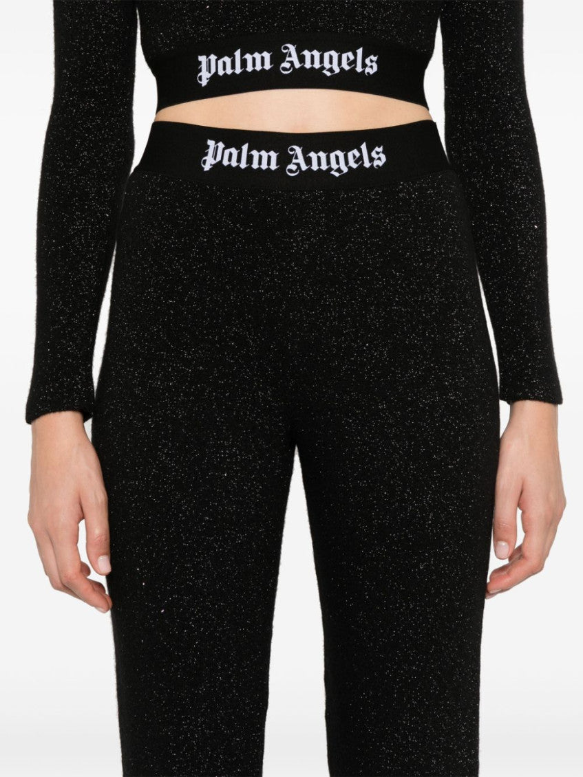 Black logo-tape trousers 4