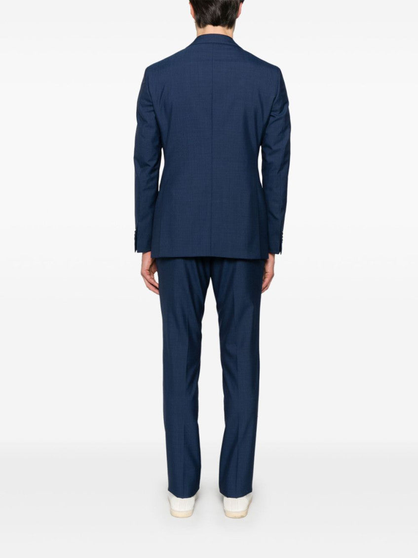 Navy Blue Double-breasted Suit 3