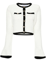 White Crochet cropped cardigan 1