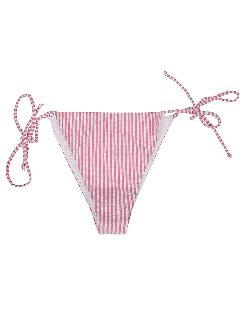 Pink Adjustable laces bikini bottoms 1