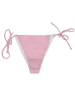 Pink Adjustable laces bikini bottoms 1