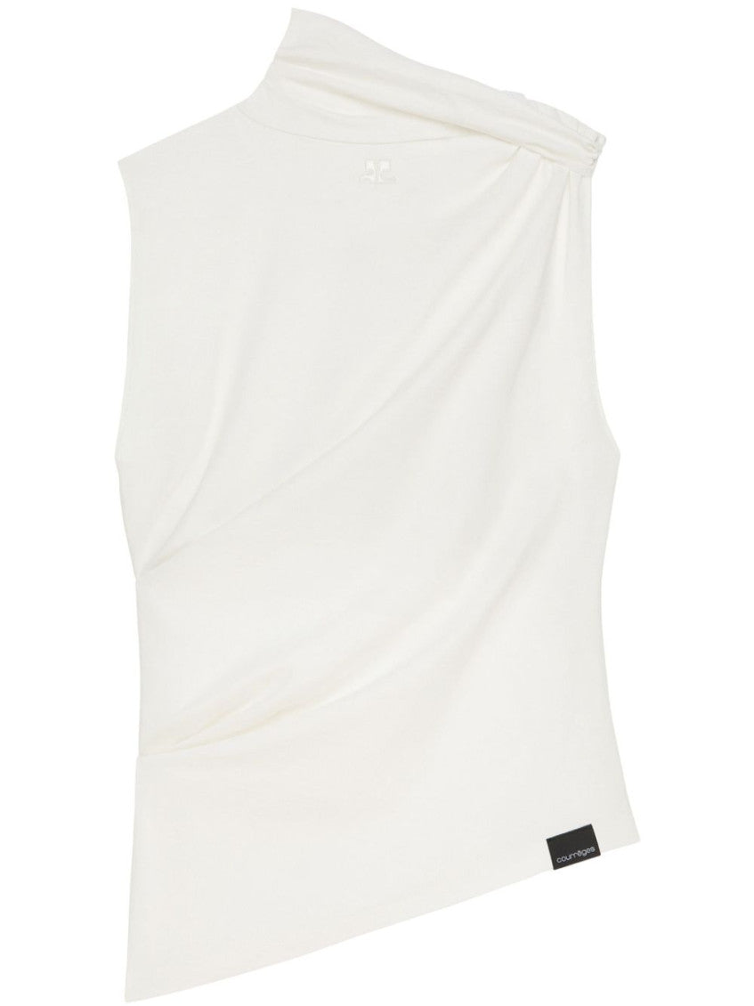 White Draped Top 1