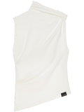 White Draped Top 1