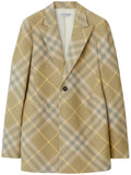 Beige checked tailored blazer 1