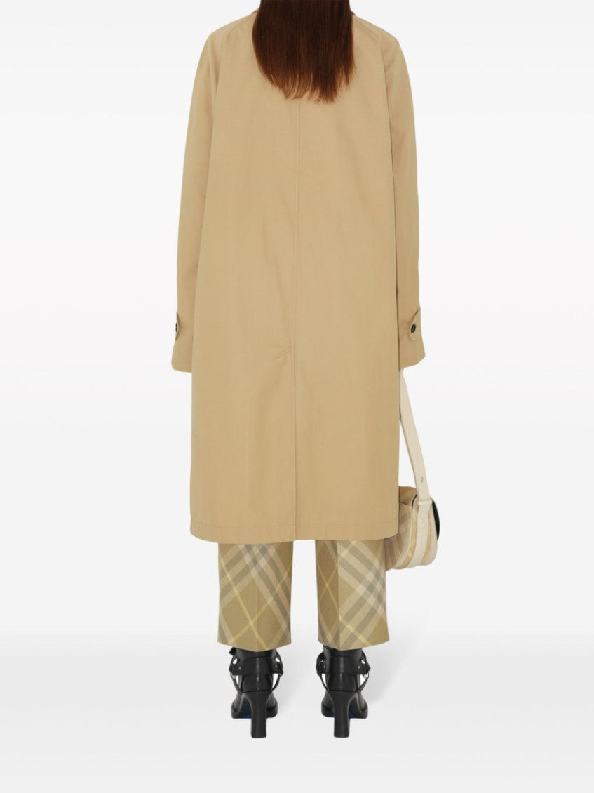 Beige check-print tailored trousers 4