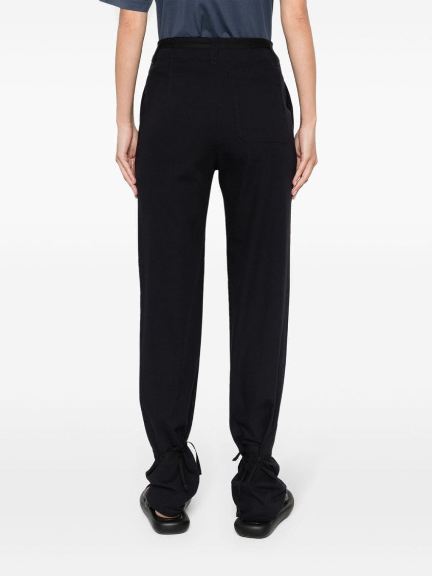 Navy Blue Drawstring Trousers 2