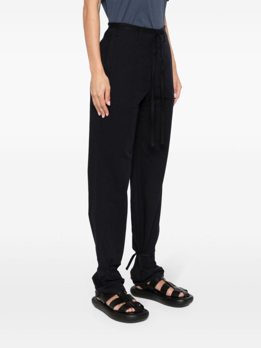 Navy Blue Drawstring Trousers 4