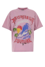 Pink Graphic Crew Neck T-Shirt 1