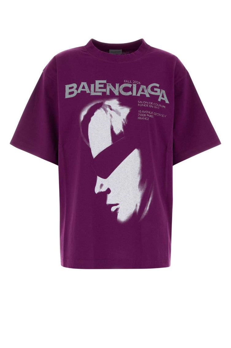 Purple Graphic Crew Neck T-Shirt 1