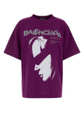 Purple Graphic Crew Neck T-Shirt 1