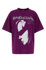 Purple Graphic Crew Neck T-Shirt 1