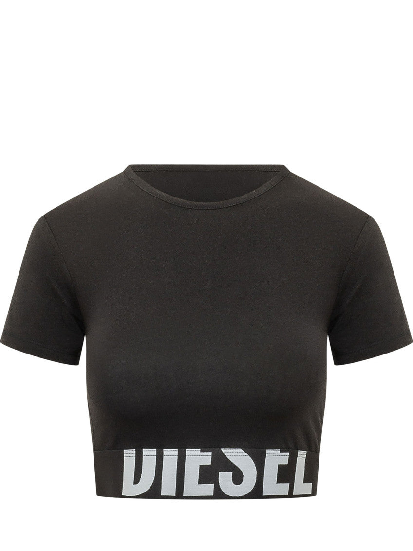 Black Logo Crew Neck T-Shirt 1