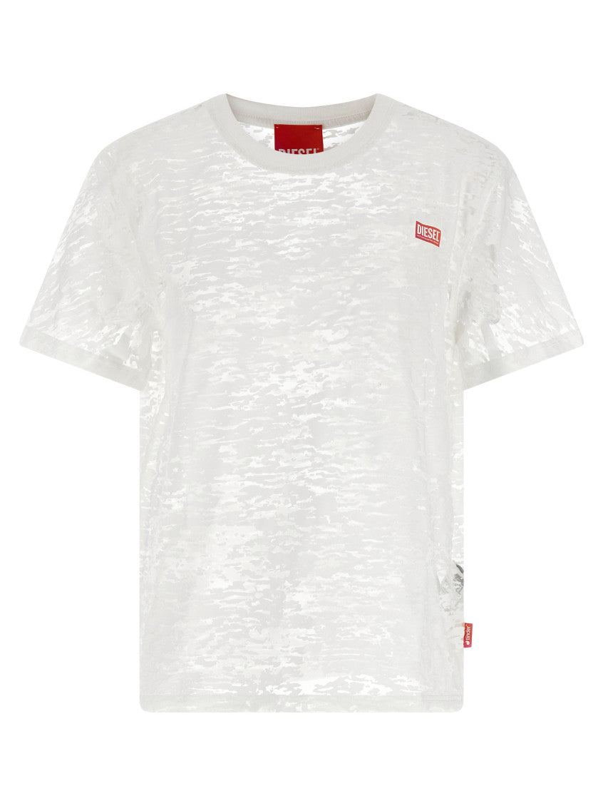 White Logo Crew Neck T-Shirt 1