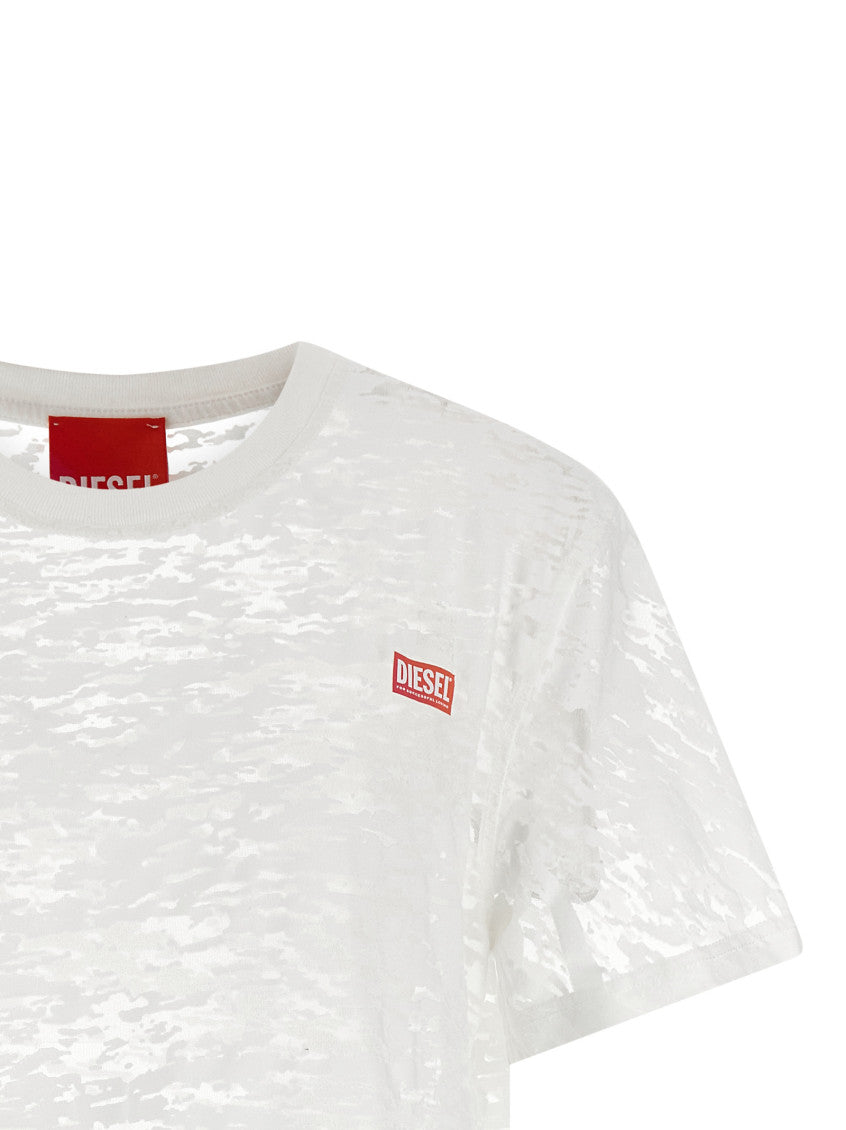 White Logo Crew Neck T-Shirt 3
