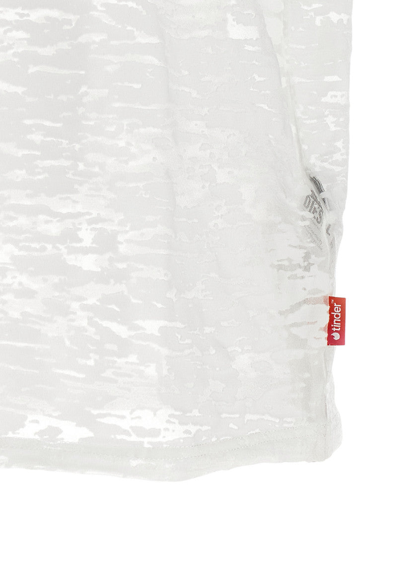 White Logo Crew Neck T-Shirt 4