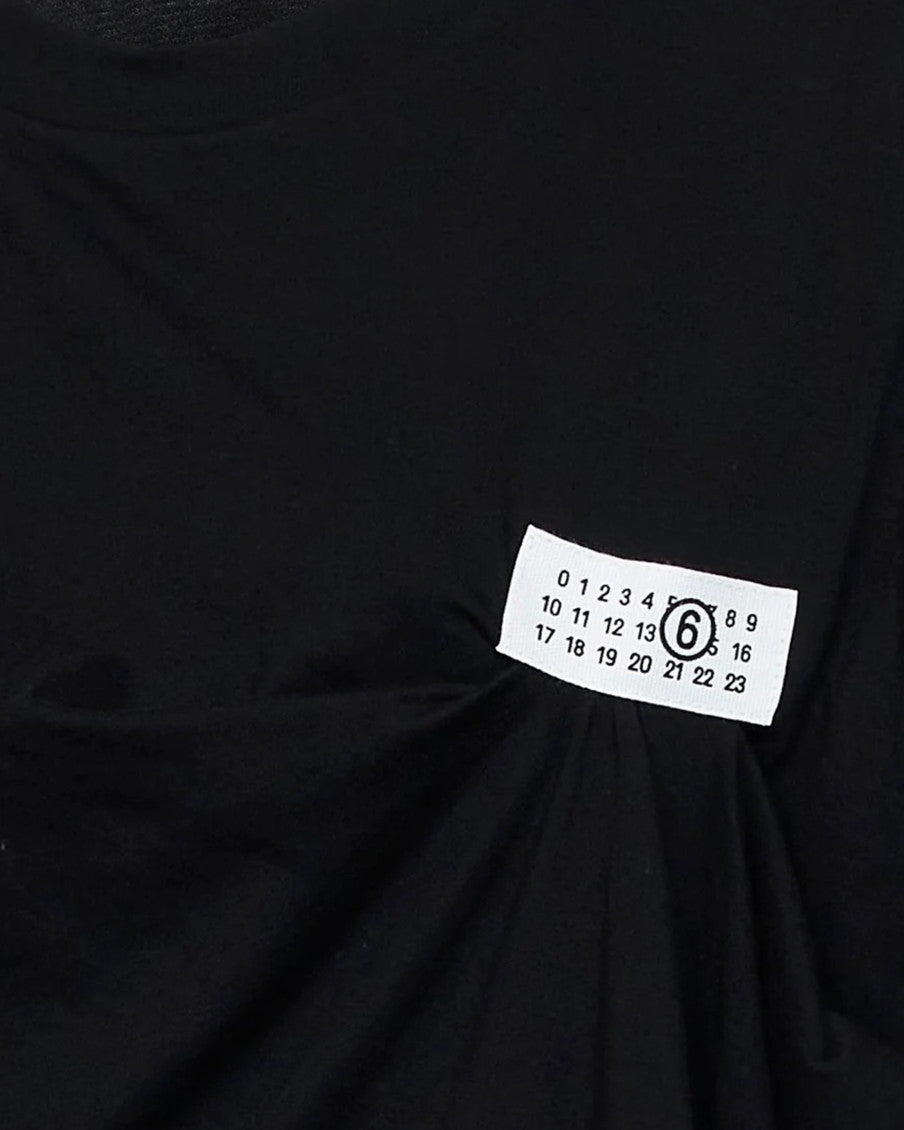 Black Solid Crew Neck T-Shirt 3