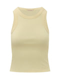 Yellow Solid Round Neck Top 1