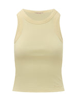 Yellow Solid Round Neck Top 1