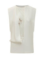 White Solid Round Neck Top 1