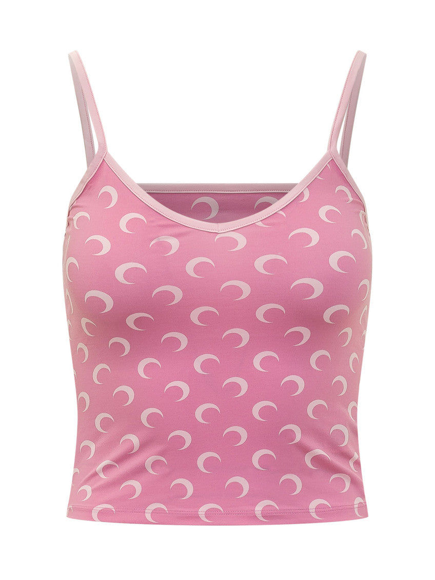 Pink Printed Scoop Neck Top 1