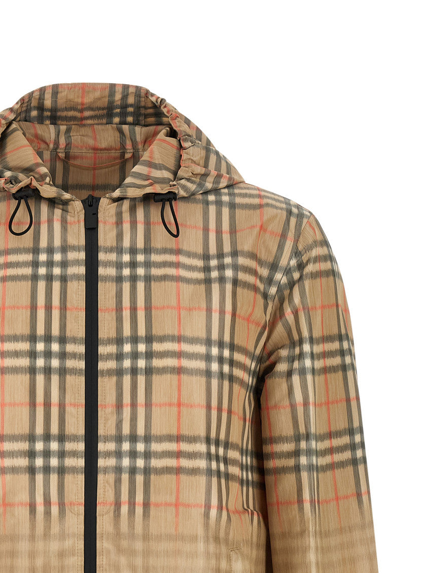 Beige Check Hood Jacket 3