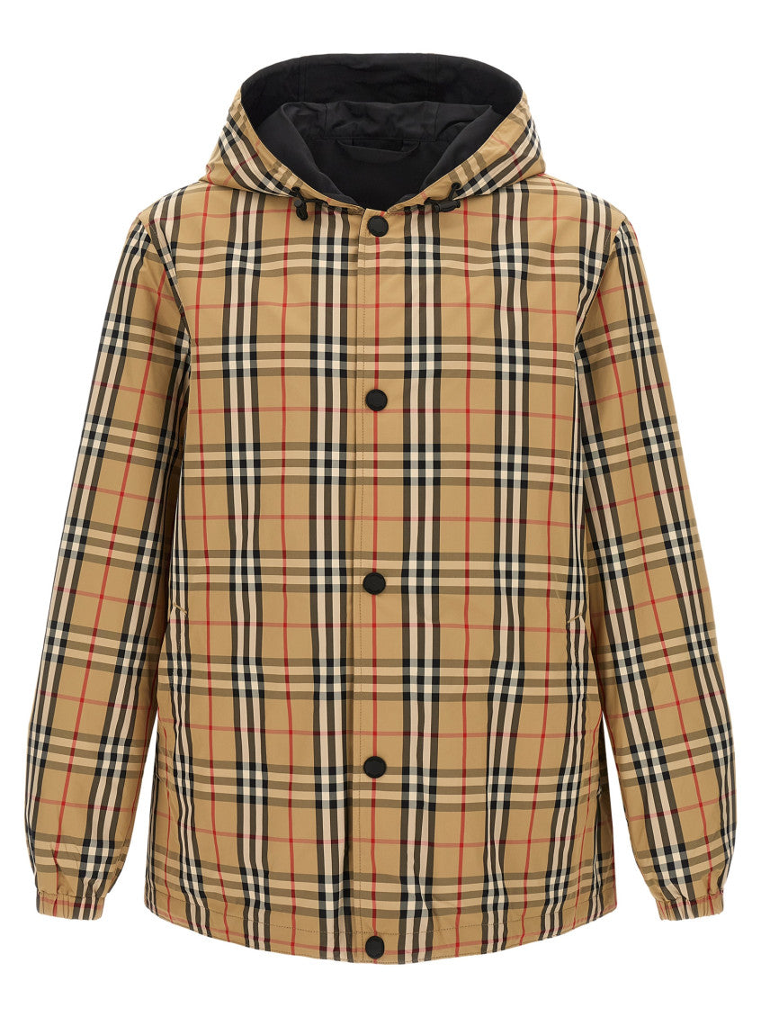 Beige Check Hood Jacket 1