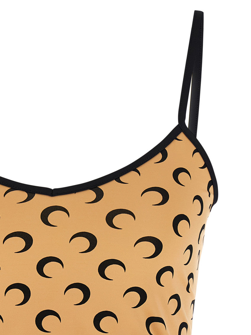 Beige Printed Scoop Neck Top 3