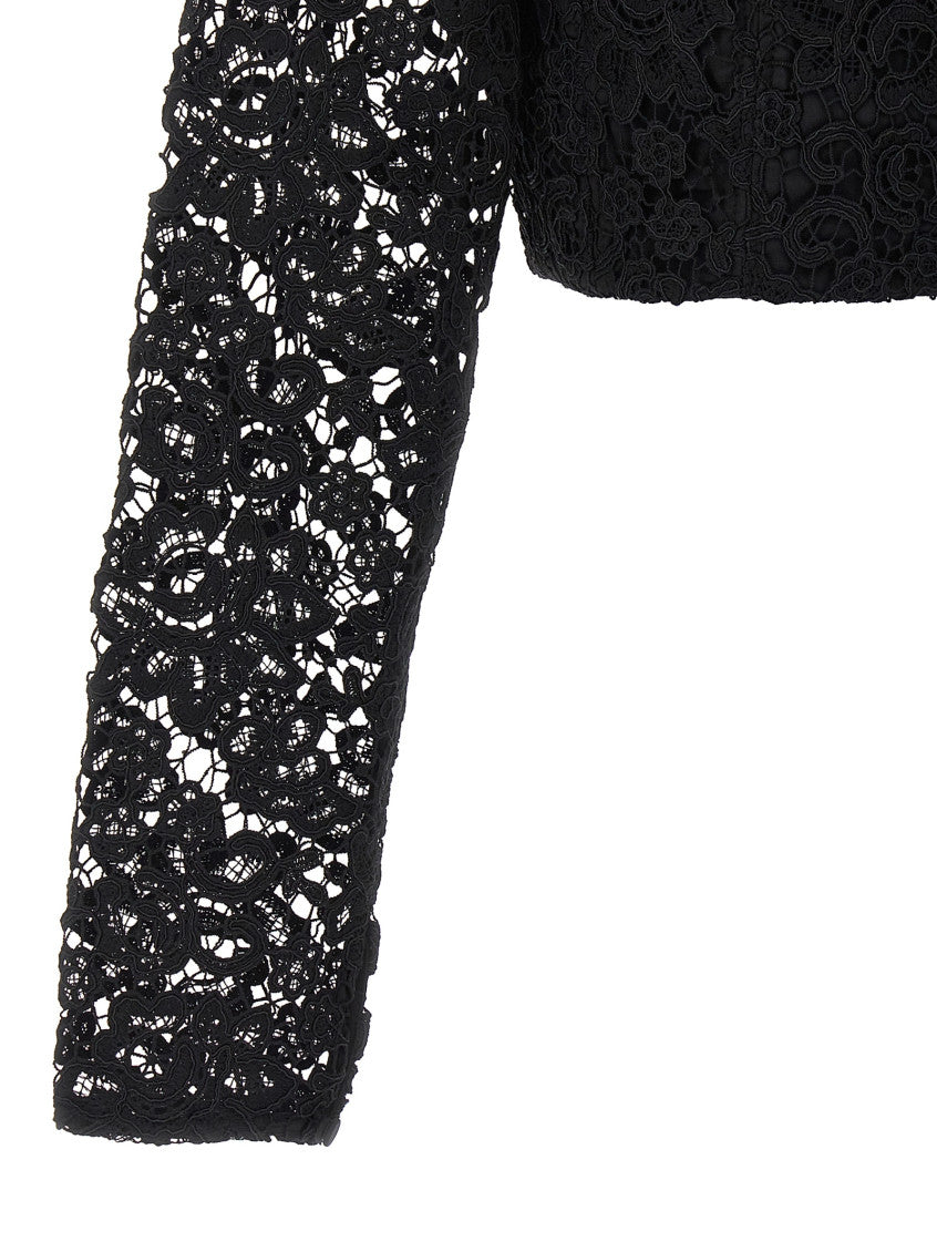 Black Lace Round Neck Top 5
