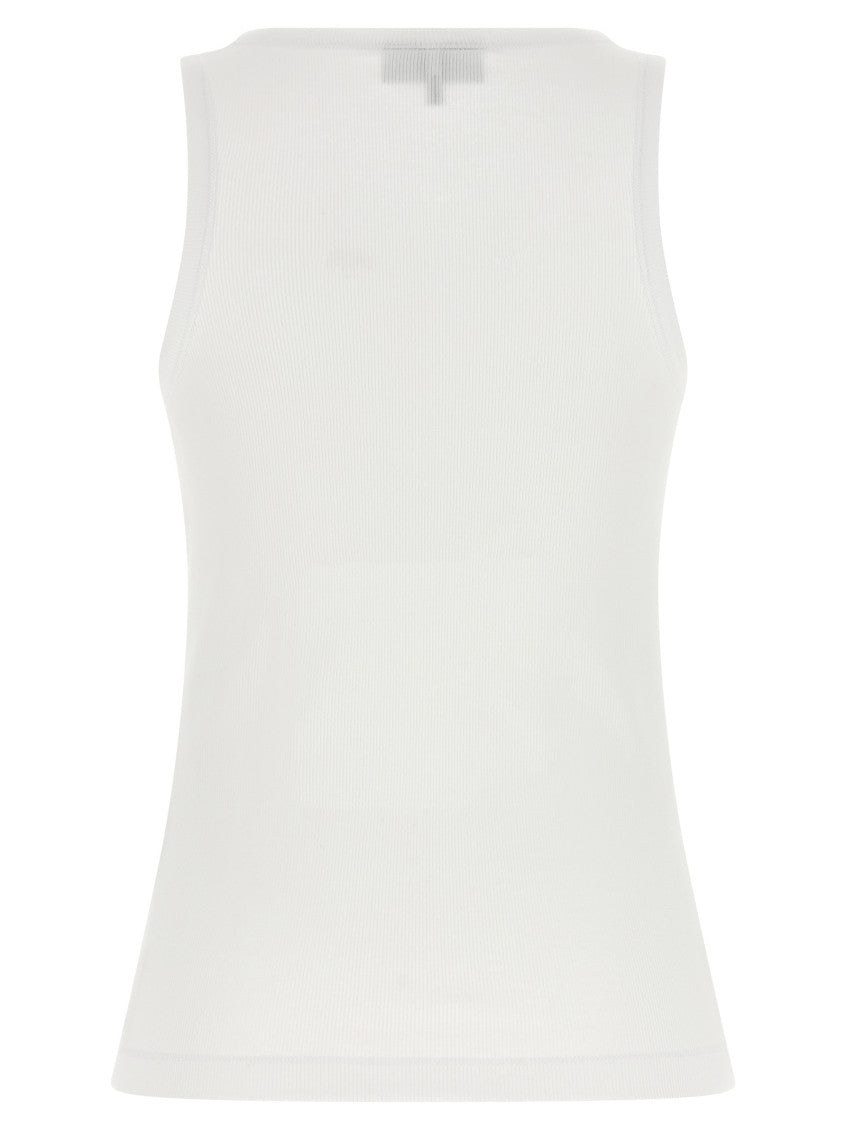 White Logo Round Neck Top 2