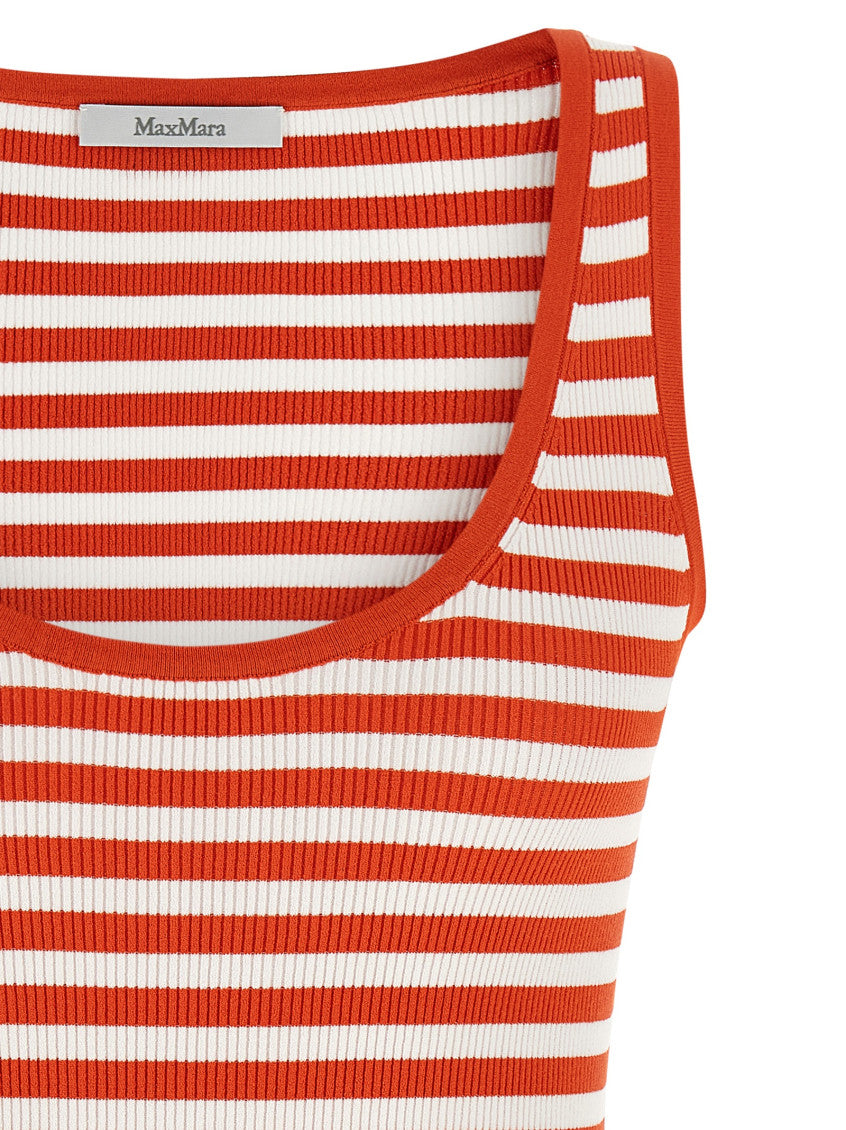 Red Stripes Scoop Neck Top 3