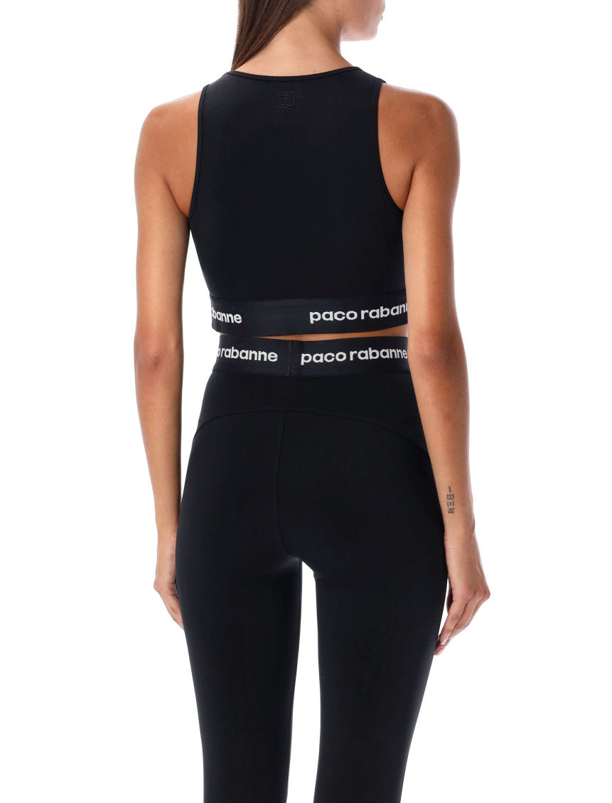 Black Logo Round Neck Top 4