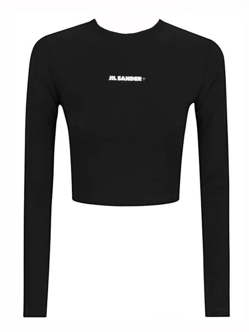 Black Logo Crew Neck Top 1