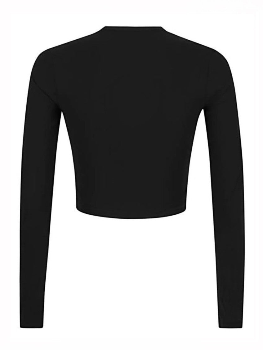 Black Logo Crew Neck Top 2