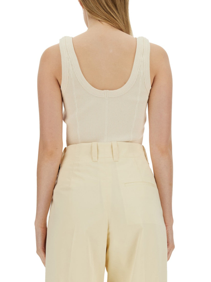 White Scoop Neck Top 3