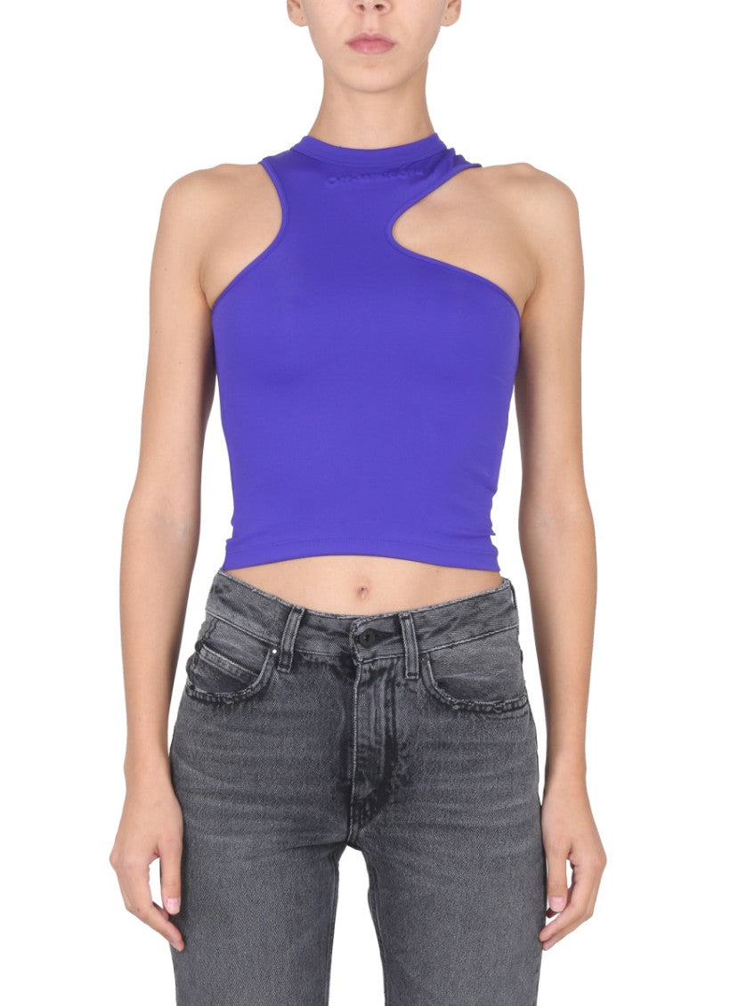 Purple Solid Mock Collar Top 1