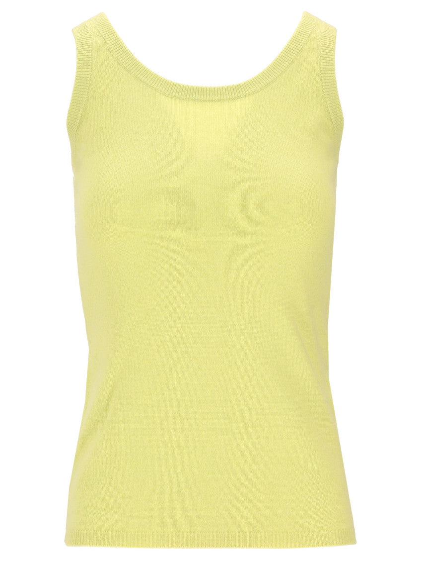 Yellow Knitted Round Neck Top 1