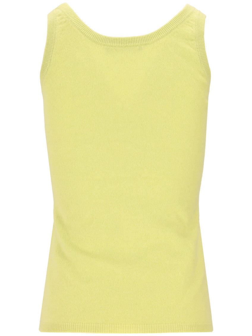 Yellow Knitted Round Neck Top 2