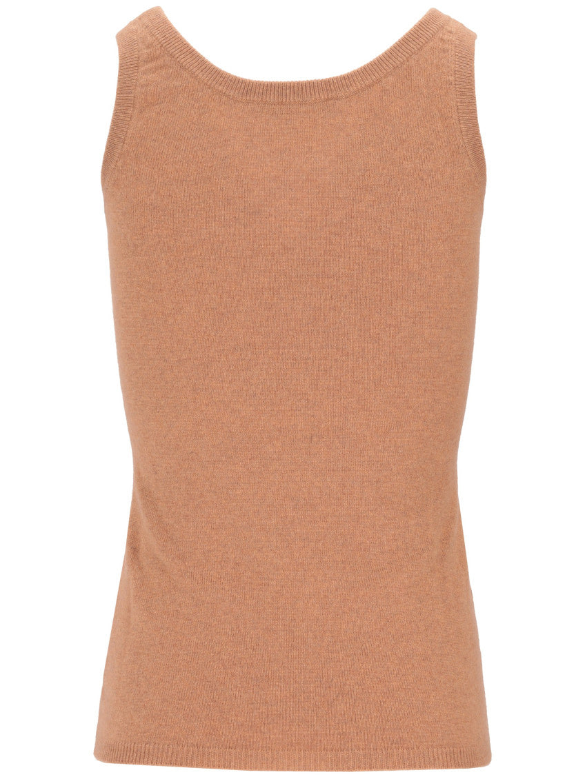 Brown Solid Round Neck Top 2
