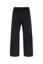 Black Nylon Solid Pyjama 1